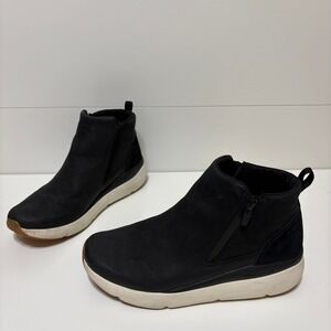 ABEO MXV Shift Zip Womens Nubuck Ankle Sneaker Boots Sz 9.5 Black Orthotic Shoes